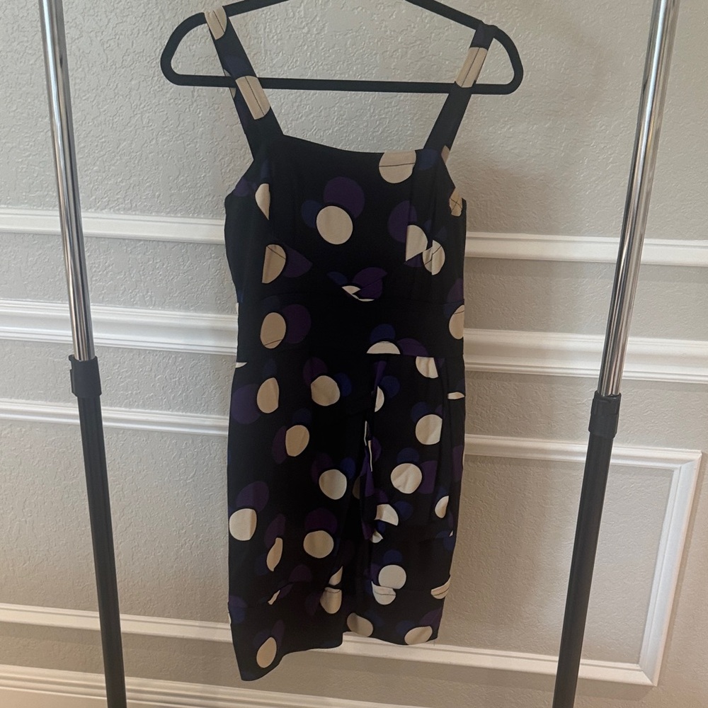 Marc by Marc Jacobs Polka Dot Women's Dress - Black and Purple and ivory and blu